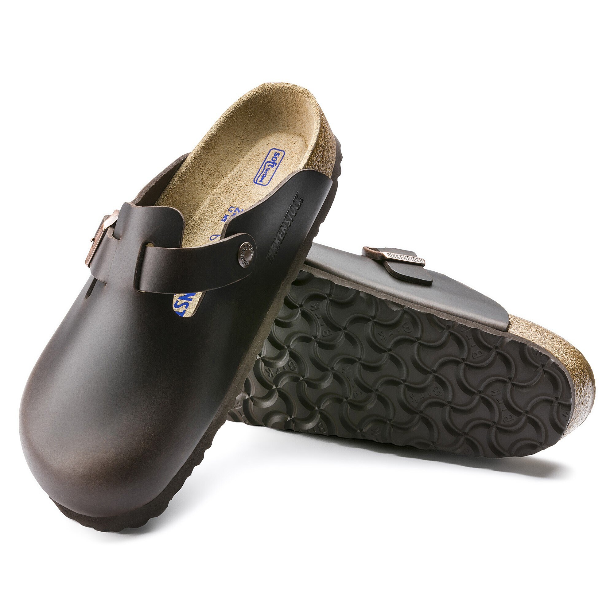 birkenstock boston amalfi leather soft footbed
