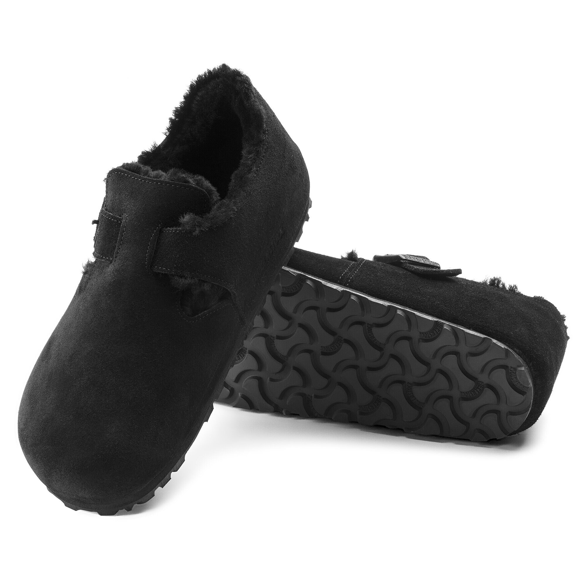London Shearling Suede Leather Dark Tea | BIRKENSTOCK