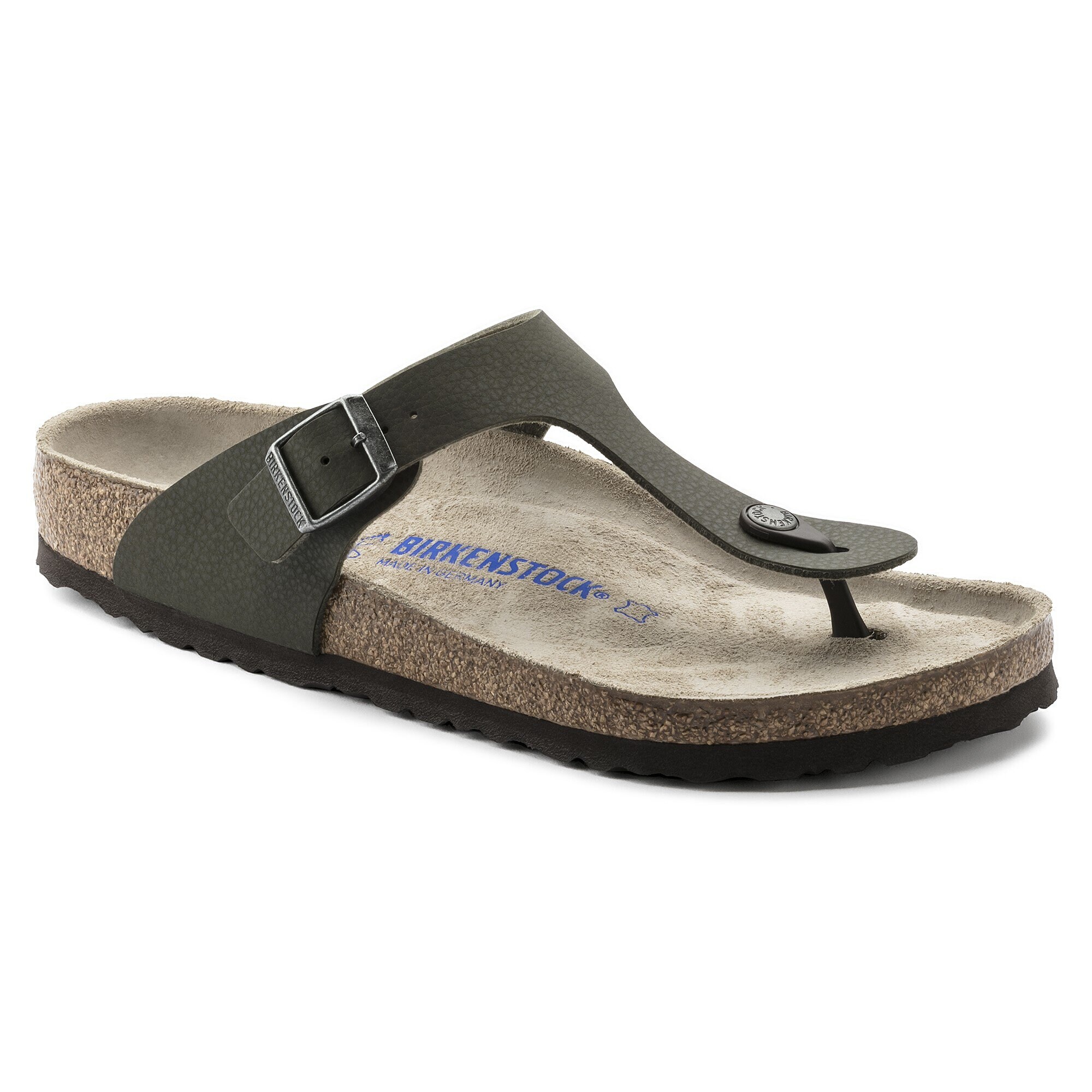 green birkenstock sandals
