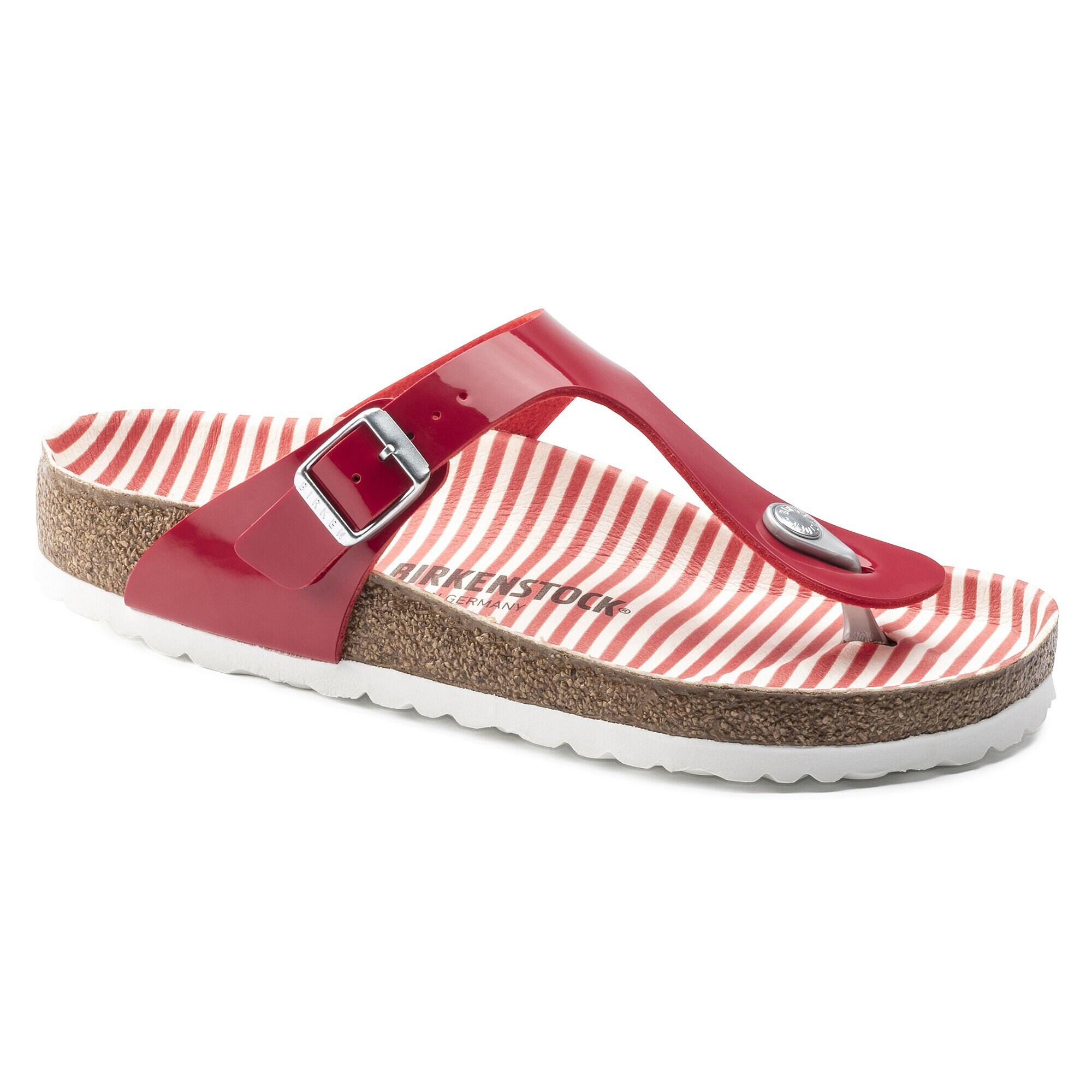 birkenstock red patent gizeh