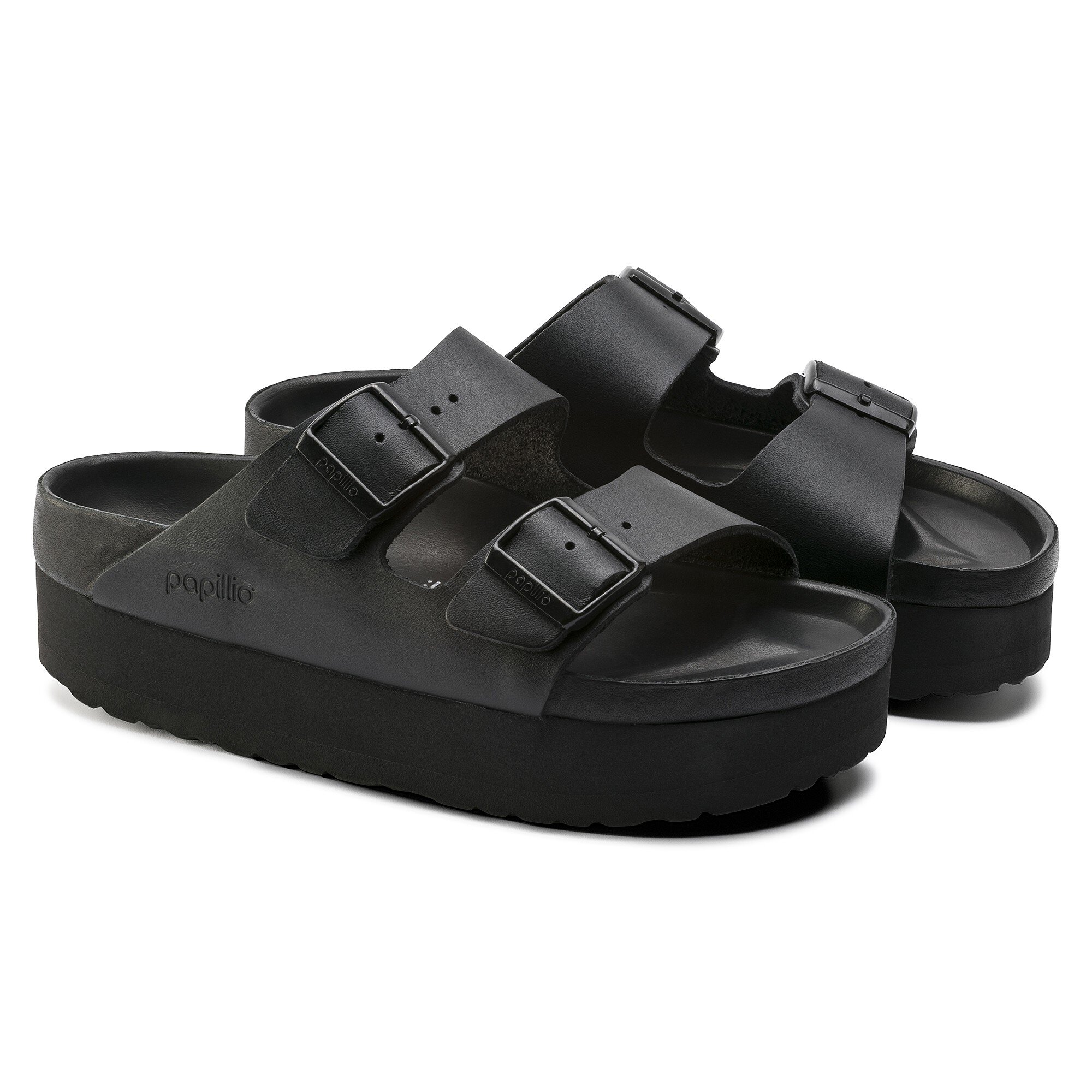 Giv rettigheder erotisk aluminium Arizona Platform Leather Black | BIRKENSTOCK