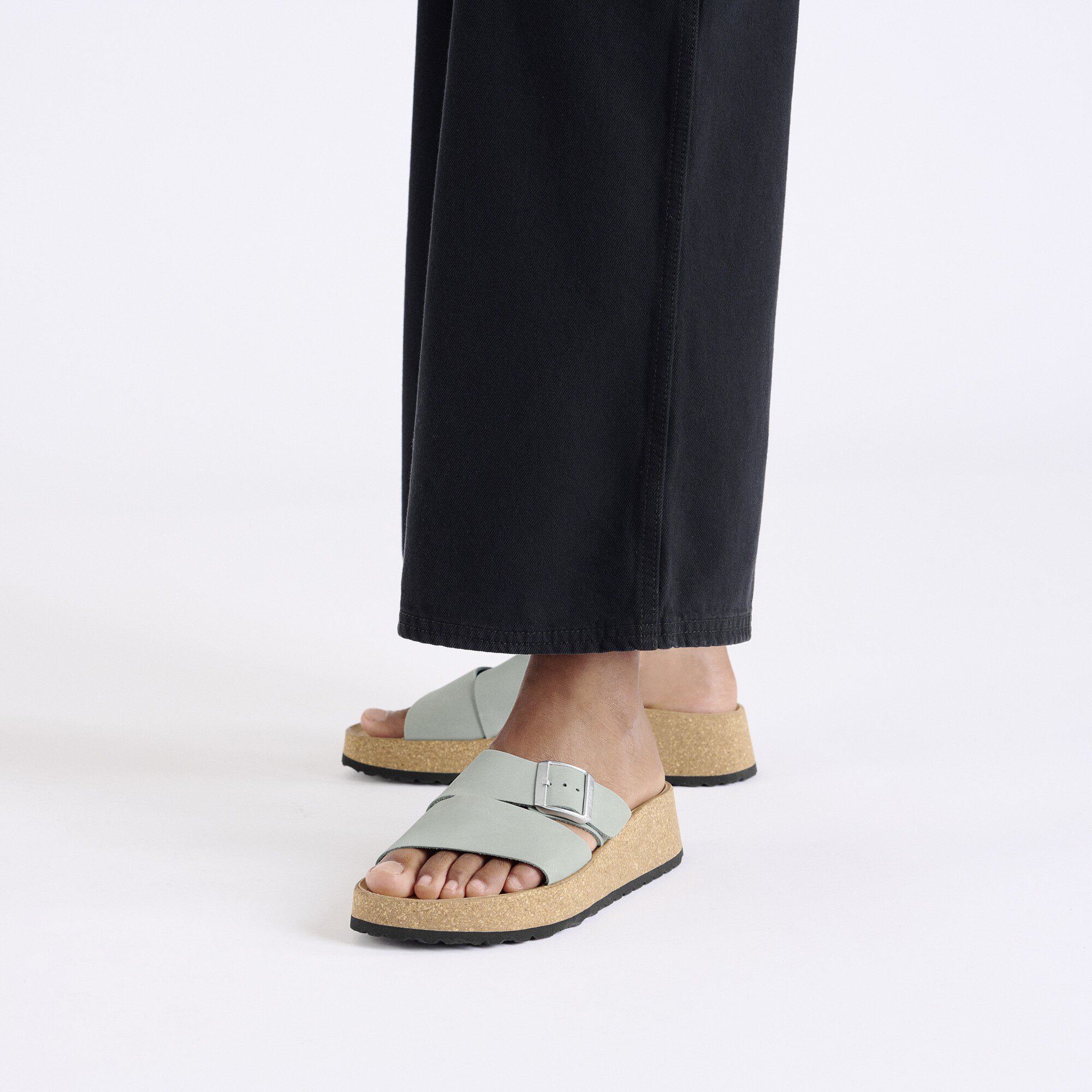 Almina Nubuck Leather Pure Sage | BIRKENSTOCK