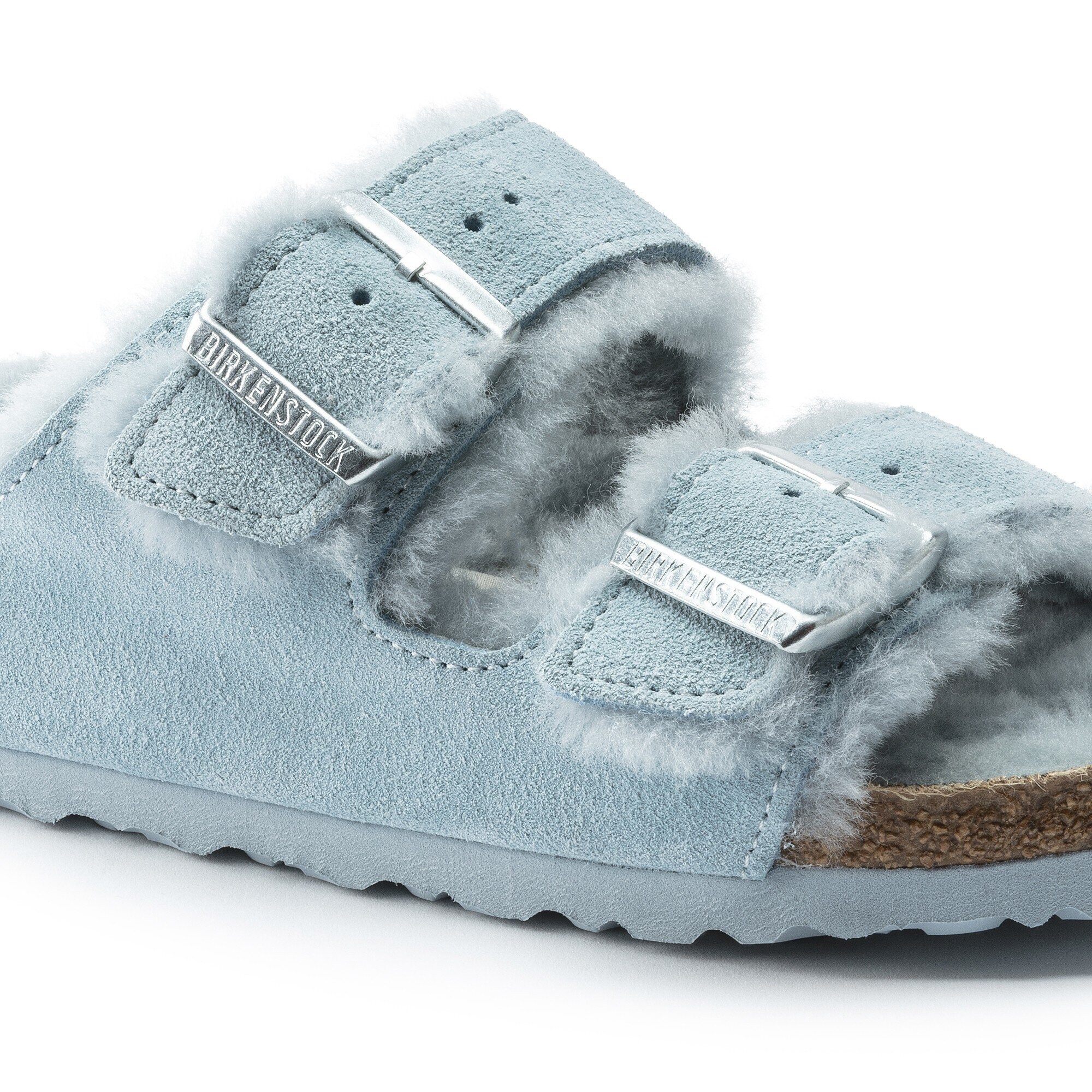 stout Byen bureau Arizona Shearling Suede Leather Light Blue | BIRKENSTOCK