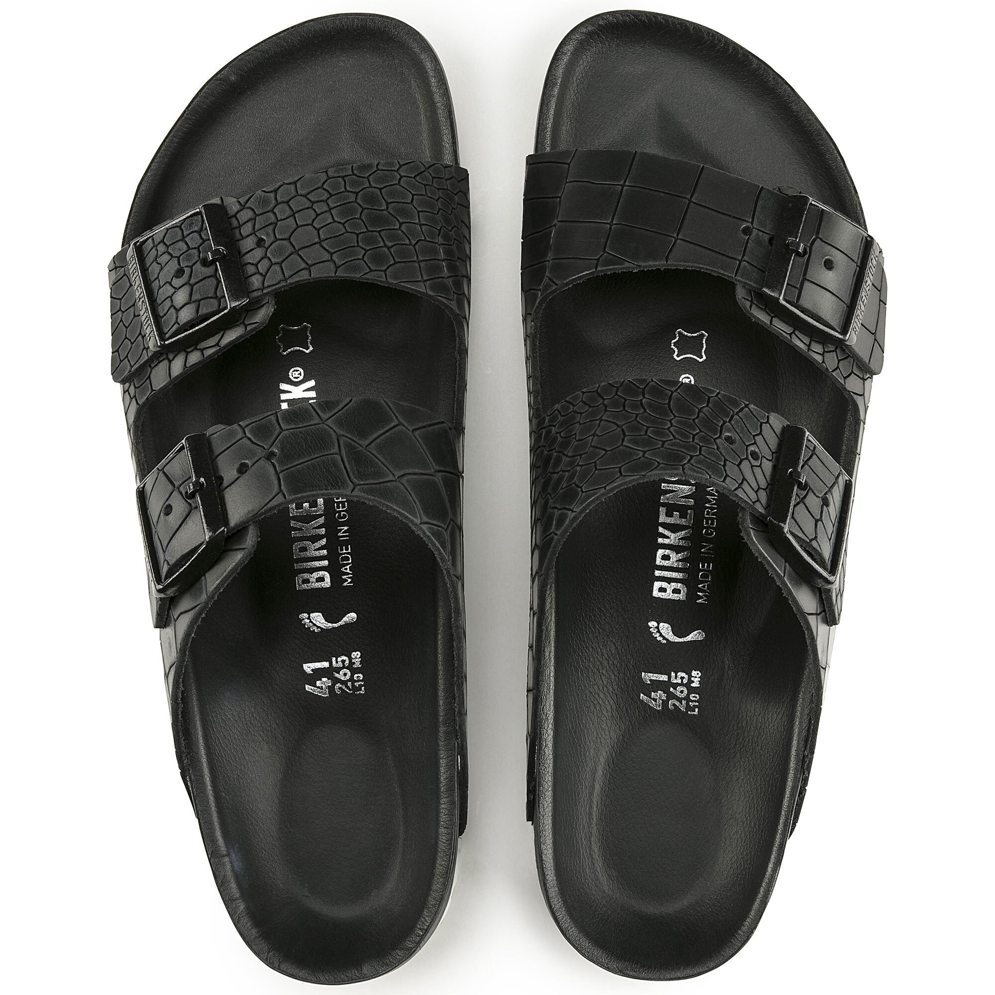 black croc birkenstocks