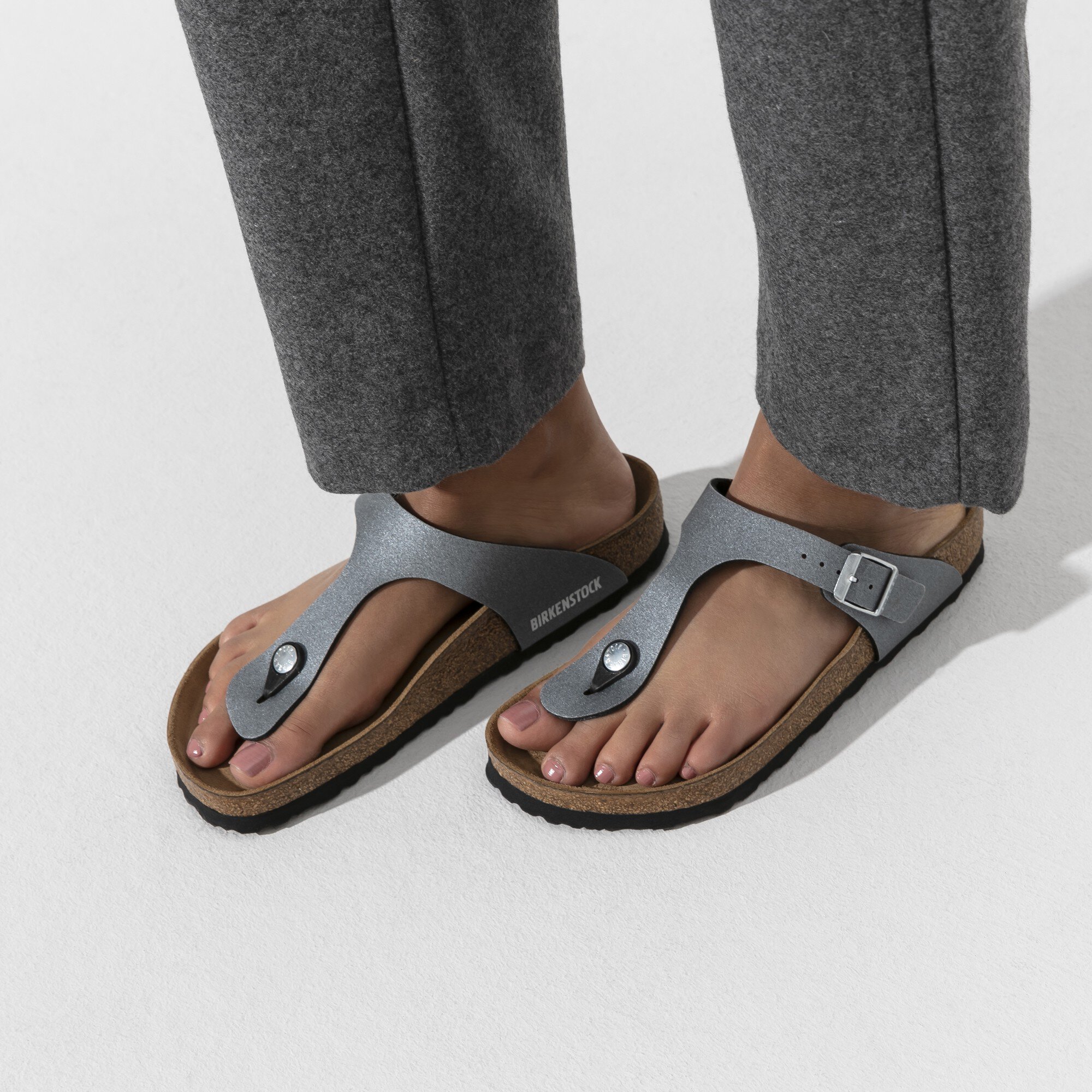 birkenstock gizeh eva metallic anthracite