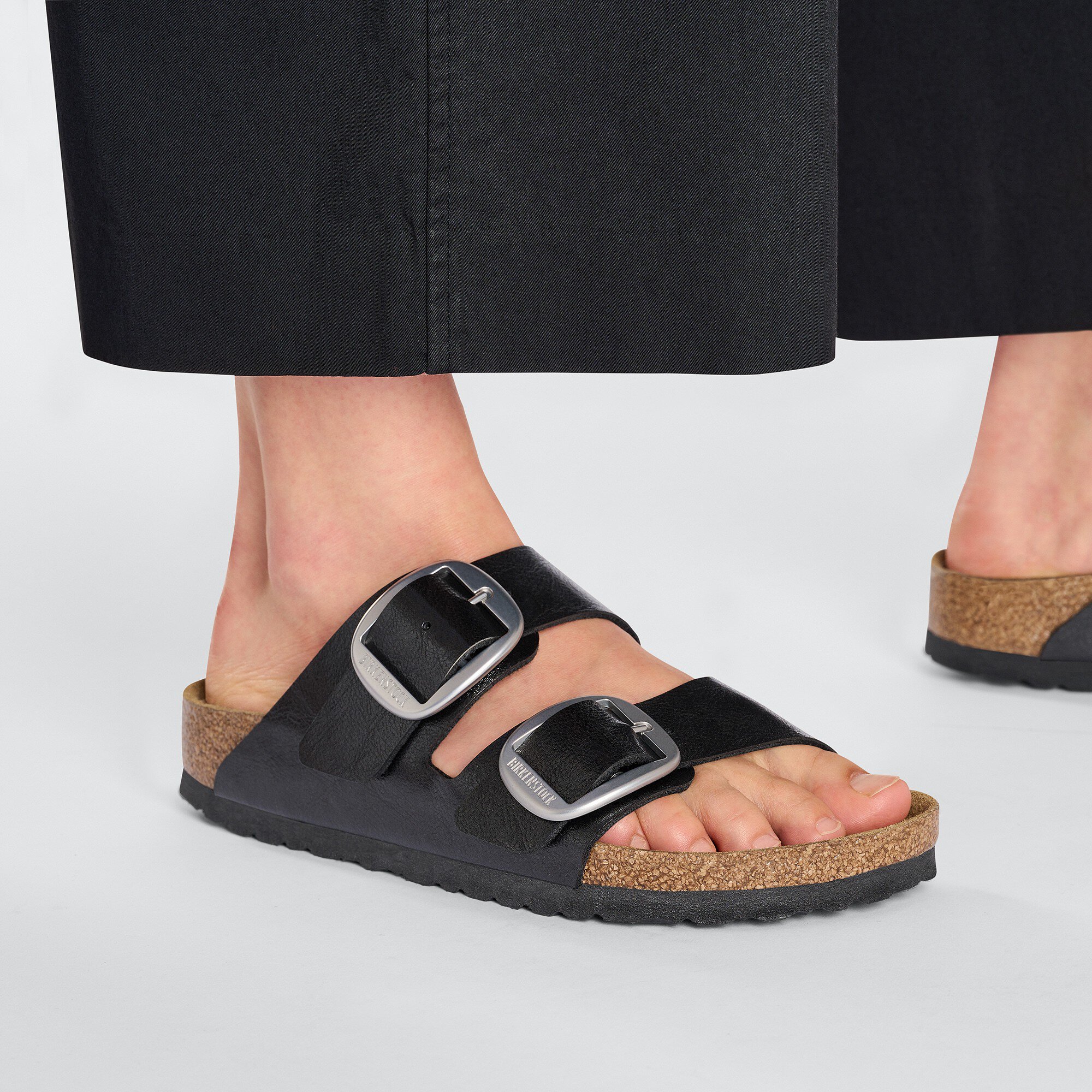 BIRKENSTOCK ☆ARIZONA BIG BUCKLE☆37☆美品 Arizona Big Buckle Natural Leather Patent High-Shine Stone
